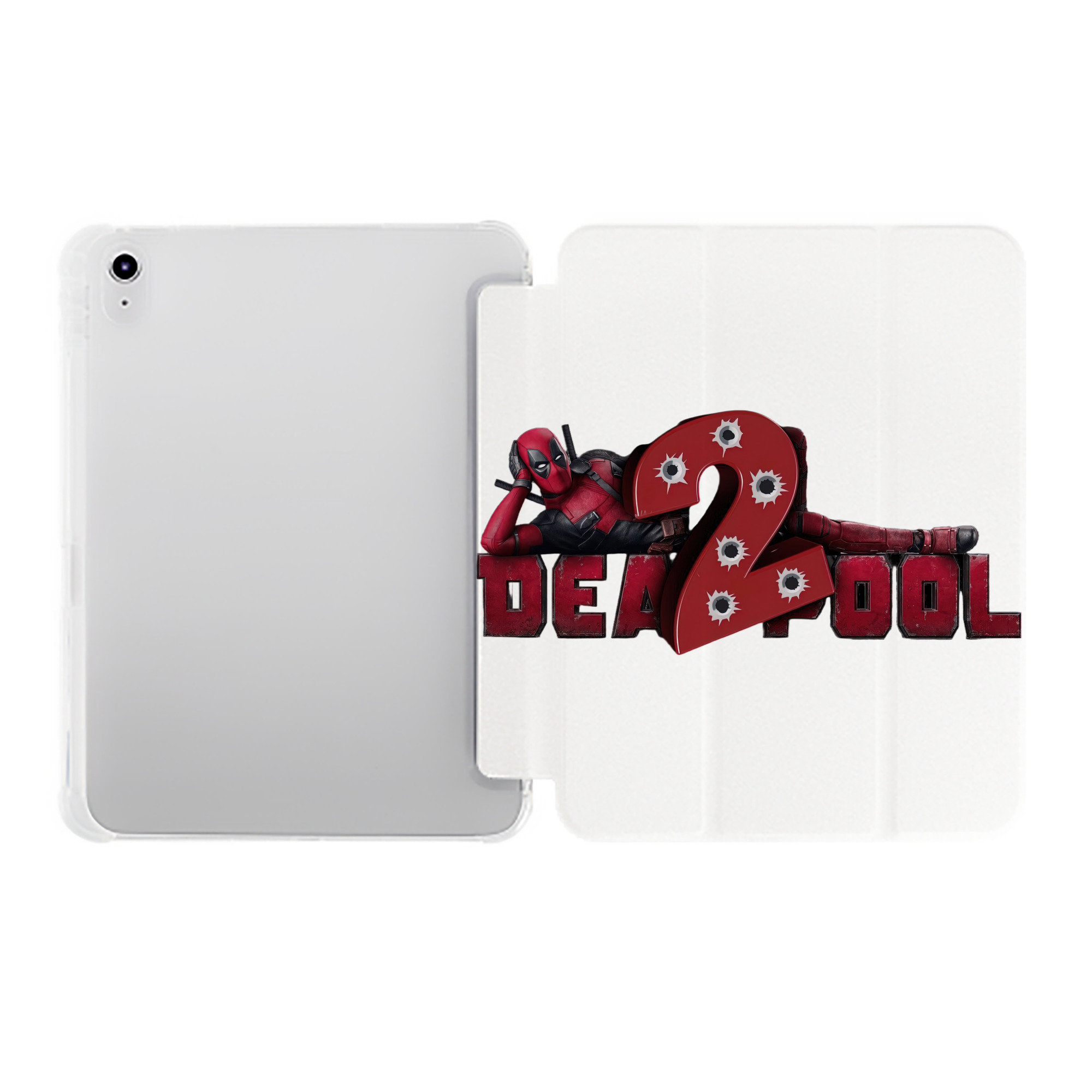 （画像用） Deadpool デッドプール IPad ケース ペン収納付き 三つ折りスタンド PUレザー×シリコン 対応機種9.5/10.5/10.9インチ
